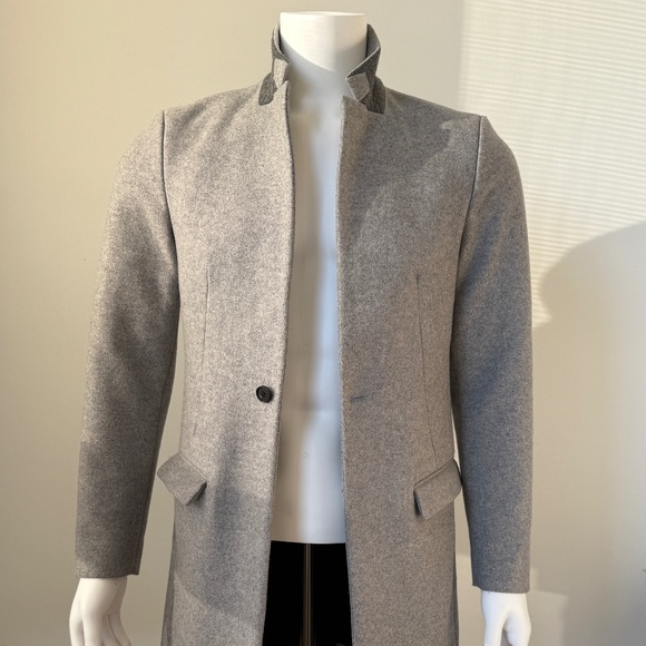 AllSaints Single-Button Overcoat - Picture 1 of 3